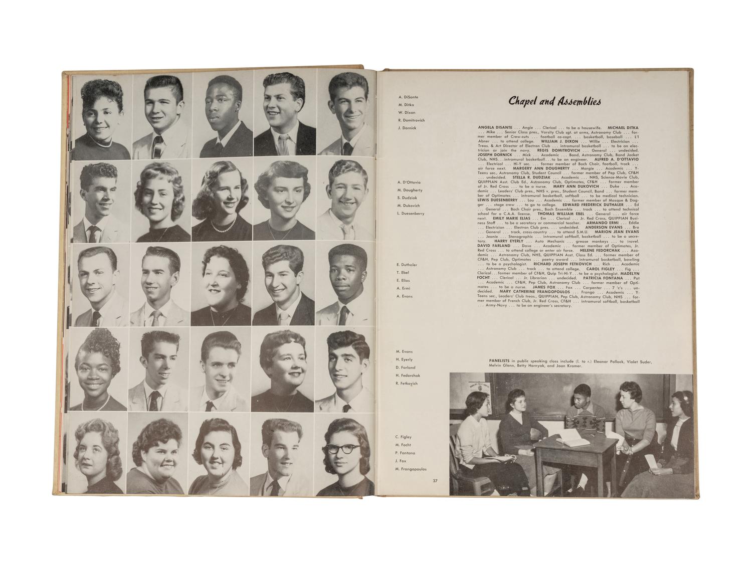 Mike Ditka's Personally Owned 1957 Aliquippa, Pennsylvania High School Senior Yearbook From The Collection of Mike Ditka