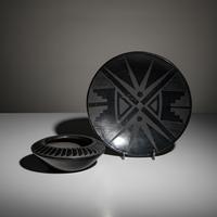 Maria Martinez (San Ildefonso, 1887-1980) — Blackware Pottery Plate, PLUS 1923-1925
