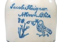 A Cobalt Decorated Stoneware Harvest or Field Jug Attributed to Wingerter Pottery