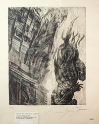 Ernst Fuchs, (Austrian, 1930–2015), 2 plates from Samson, 1967