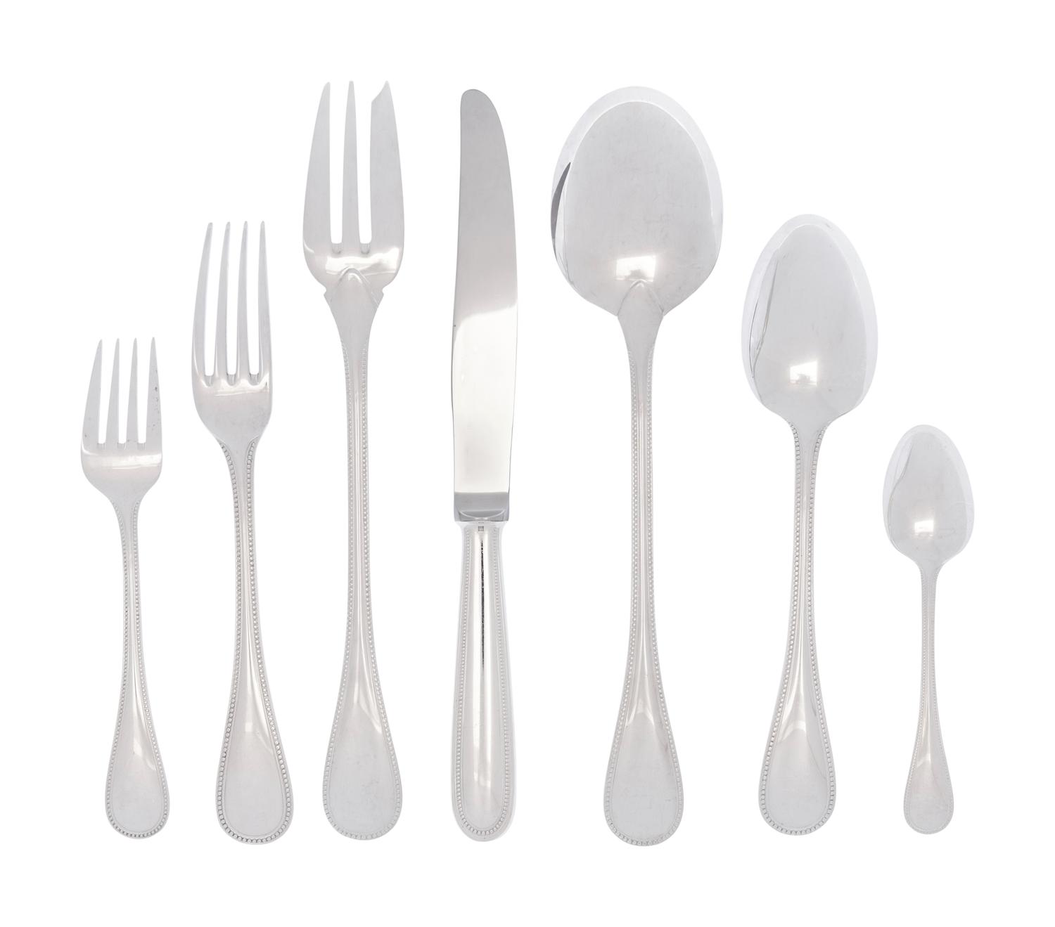 A Christofle Silver-Plate Flatware Service