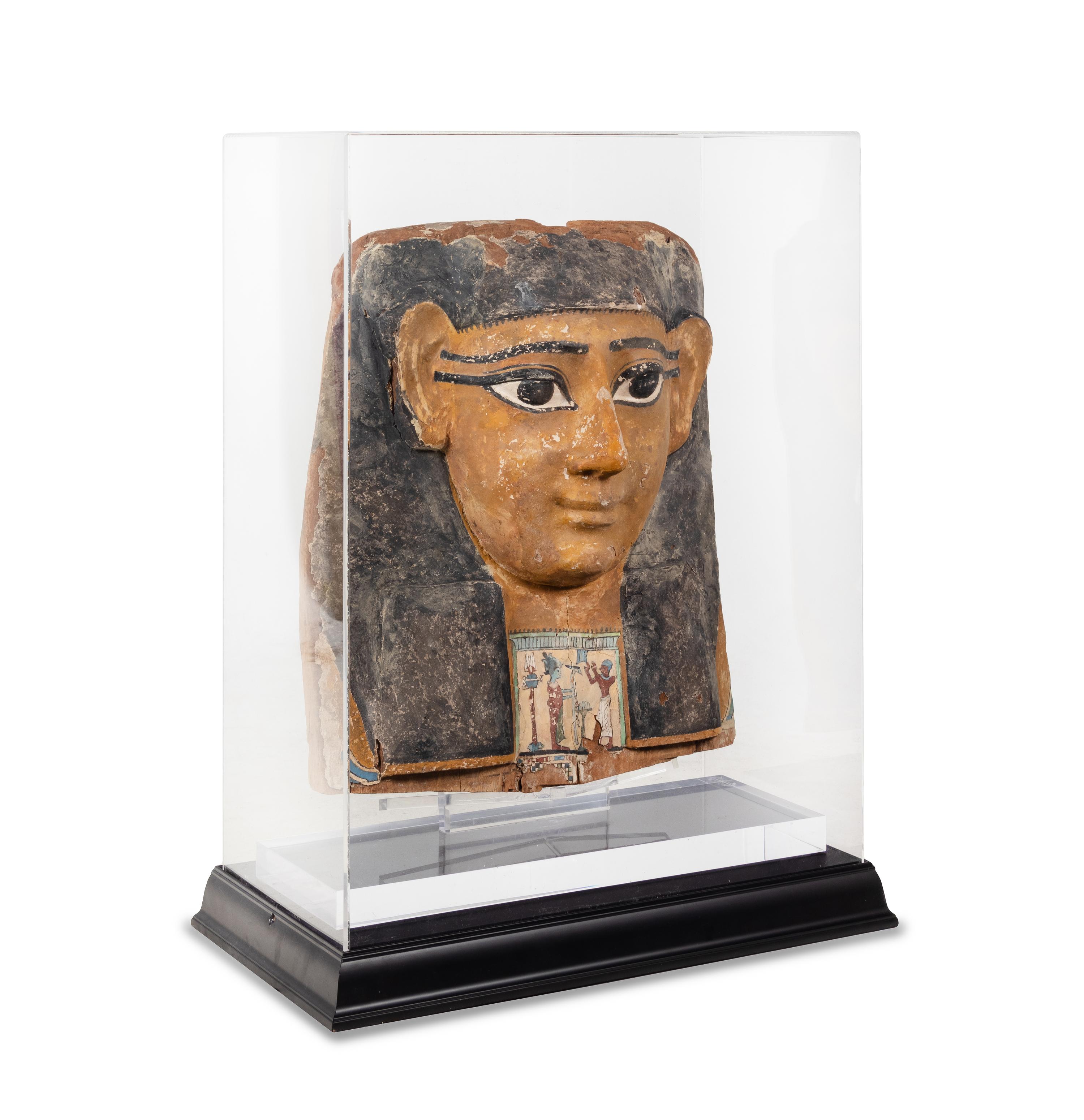 An Egyptian Cartonnage Mummy Mask