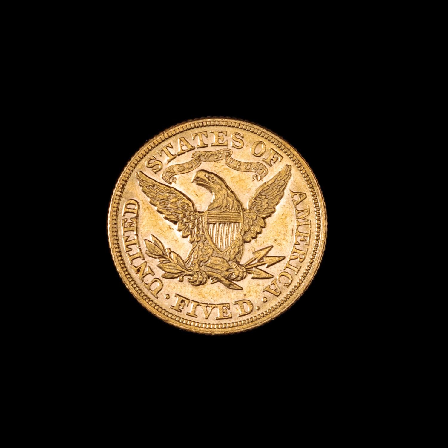 A United States 1878 Liberty Head $5 Gold Coin