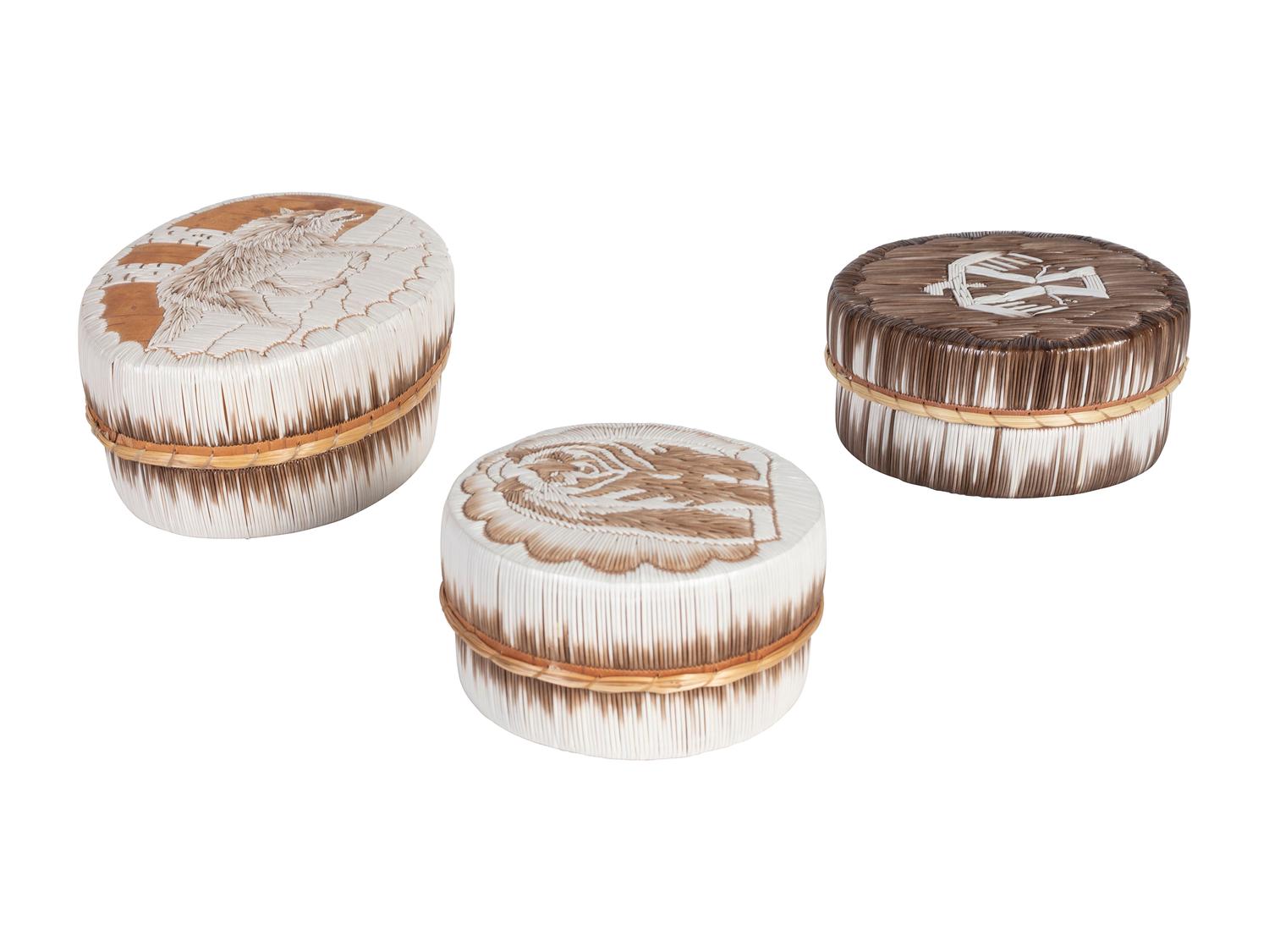 Quilled Birchbark Boxes