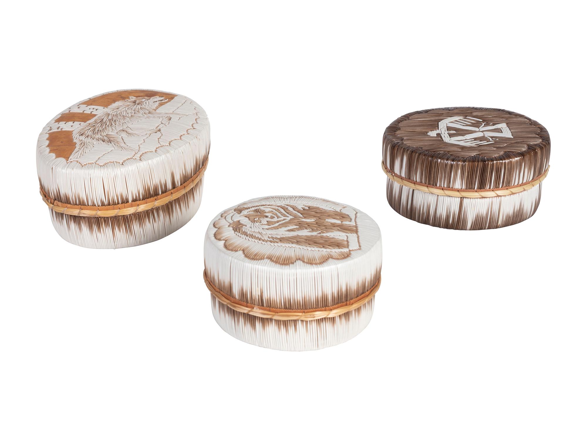 Quilled Birchbark Boxes