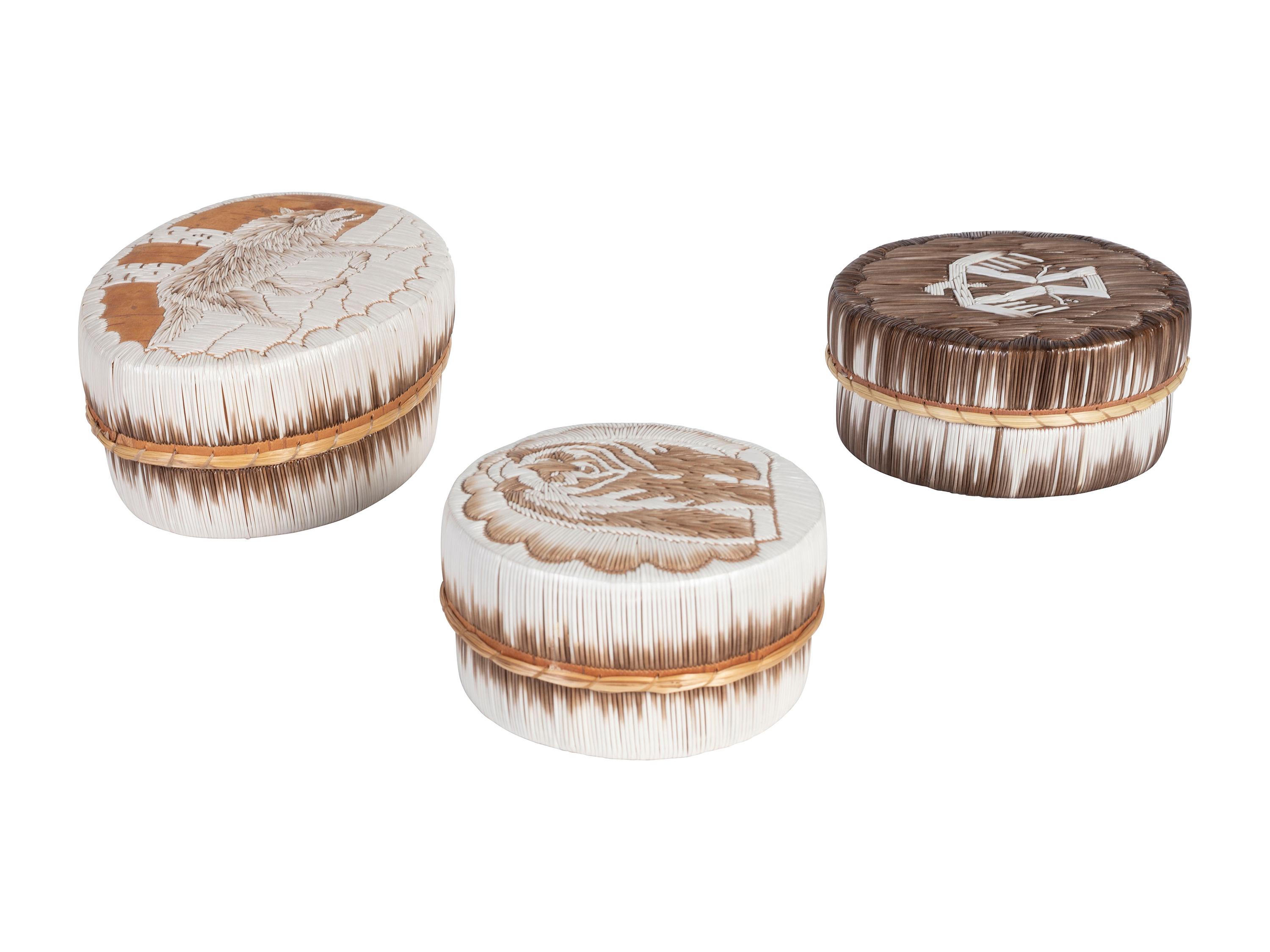 Quilled Birchbark Boxes