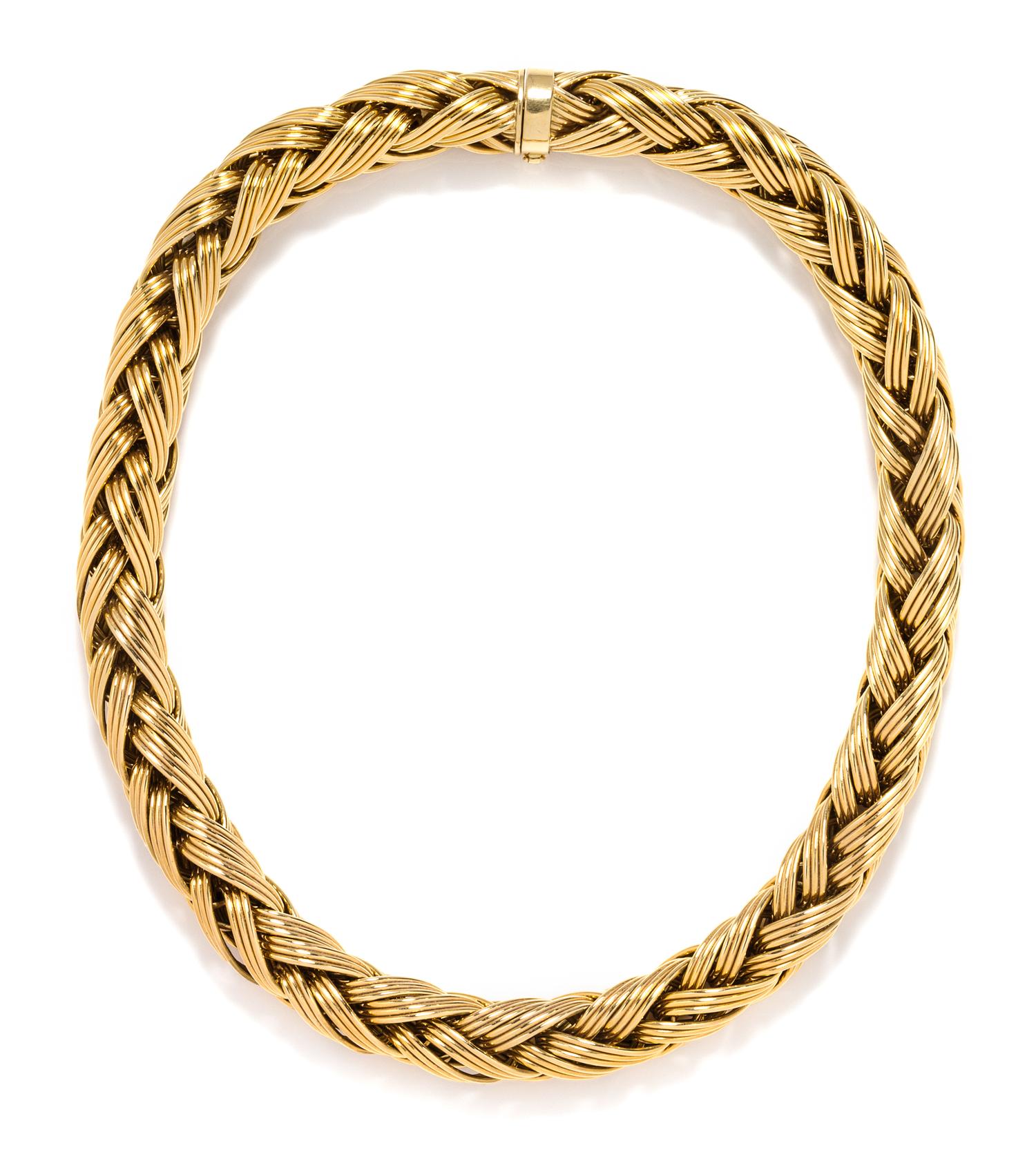 An 18 Karat Yellow Gold Woven Necklace, Carl Bucherer, 141.80 dwts.