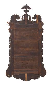 A Chippendale Parcel-Gilt And Mahogany-Veneered Looking Glass