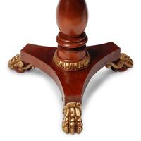 A Pair of Regency Style Pietra Dura, Mahogany and Parcel Gilt Side Tables