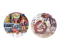 Moonstruck Model 1044, #728, 1994; the Rauschenberg Plate an Exclusive Edition for the Guggenheim Museum, 1997 (2 porcelain plates)
