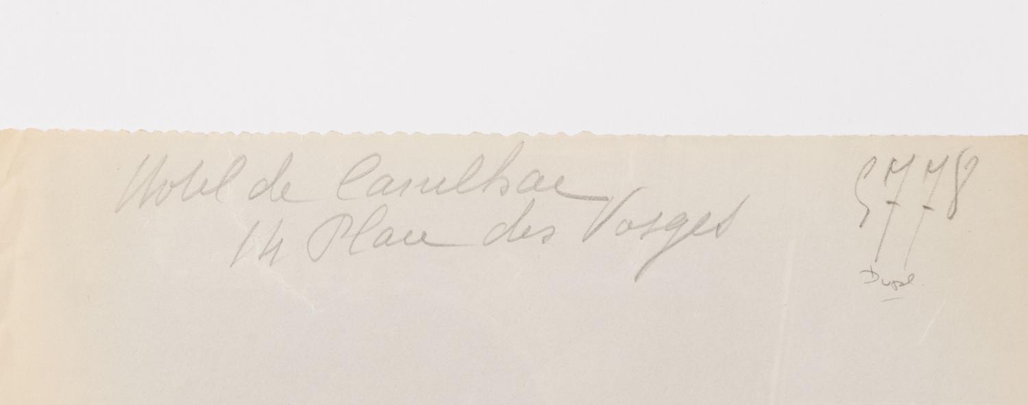 A group of four photographs ( Hôtel de Mainville, place des Vosges 12 , 1911-1912; Hôtel de Canhillac, place des Vosges 14 , 1911-1912; Hôtel de Nevers, 18 rue Seguier , 1908; Hôtel Beauffremont, rue de Grenelle 87 , 1901)