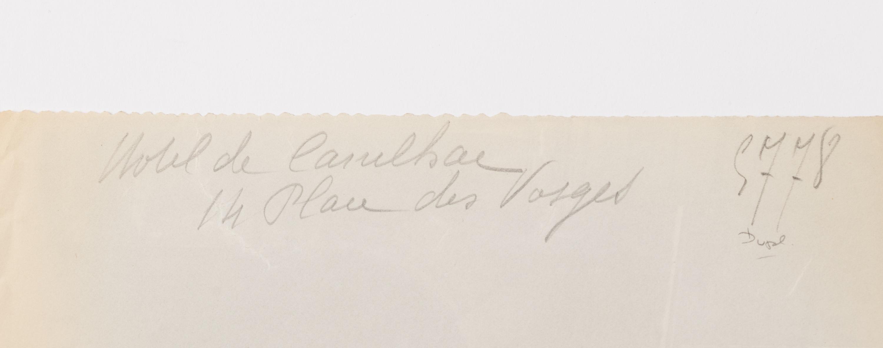 A group of four photographs ( Hôtel de Mainville, place des Vosges 12 , 1911-1912; Hôtel de Canhillac, place des Vosges 14 , 1911-1912; Hôtel de Nevers, 18 rue Seguier , 1908; Hôtel Beauffremont, rue de Grenelle 87 , 1901)