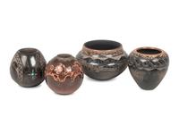 Santa Clara and Lakota Miniature Sgraffito Pottery