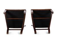A Pair of Needlepoint Upholstered Mahogany Ribbon Back Side Chairs