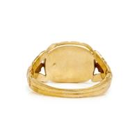 VICTORIAN, YELLOW GOLD, GARNET, AND SEED PEARL RING