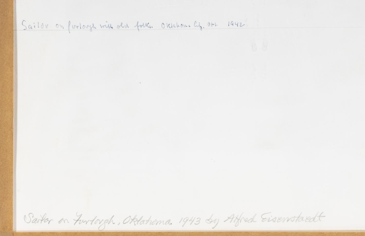 Sailor on Furlough, Oklahoma, 1943; printed 1993