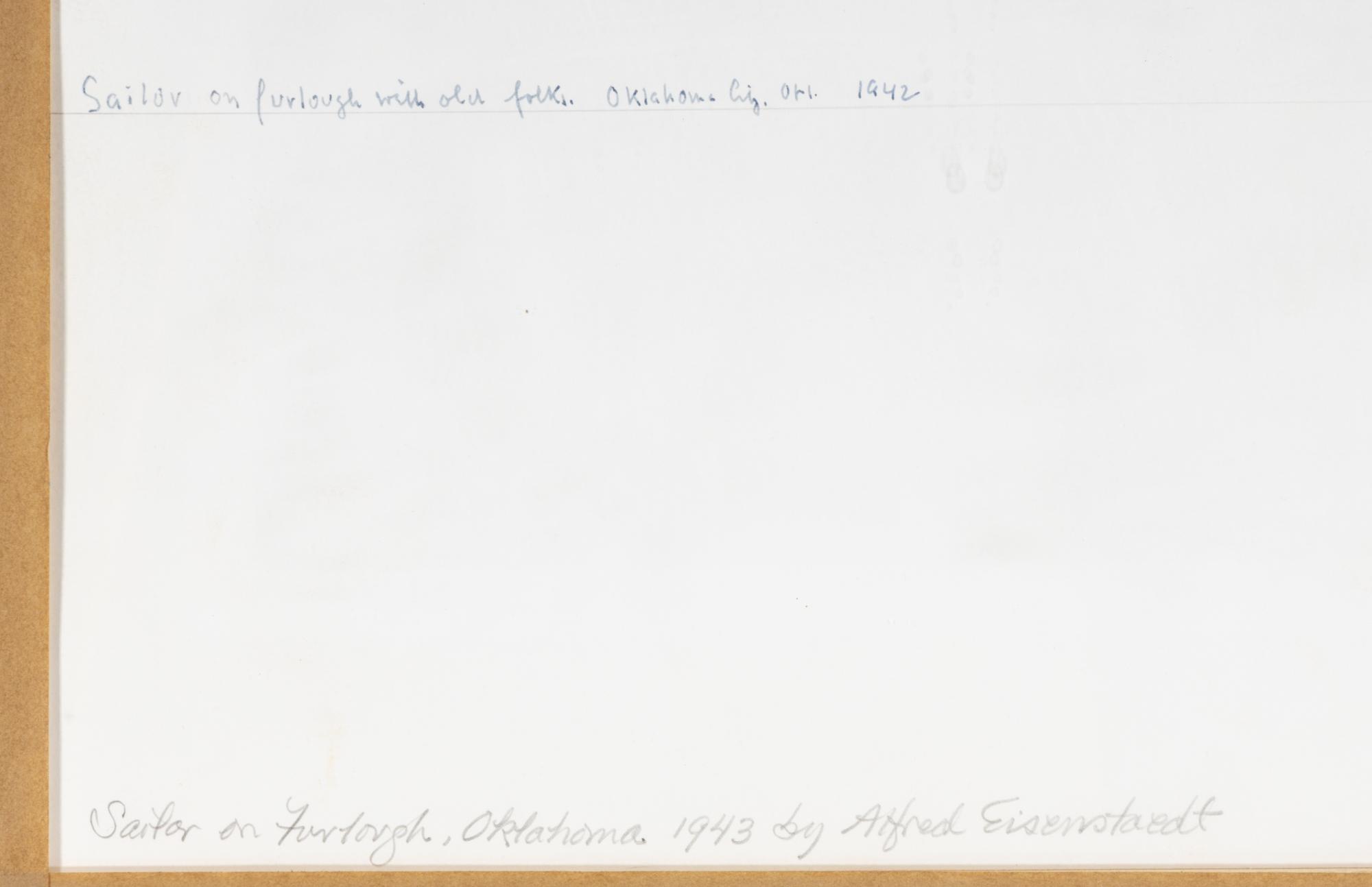 Sailor on Furlough, Oklahoma, 1943; printed 1993
