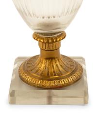 A Pair of French Empire Style Gilt-Metal Mounted Glass Vases — 20th Century