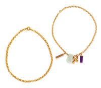 A Collection of 14 Karat Yellow Gold Chain Necklaces, Italian,