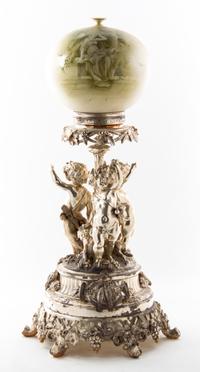 A Silvered Metal Centerpiece Height 21 3/4 inches. — 19TH/20TH CENTURY