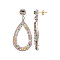 MULTICOLOR TOURMALINE AND DIAMOND EARRINGS