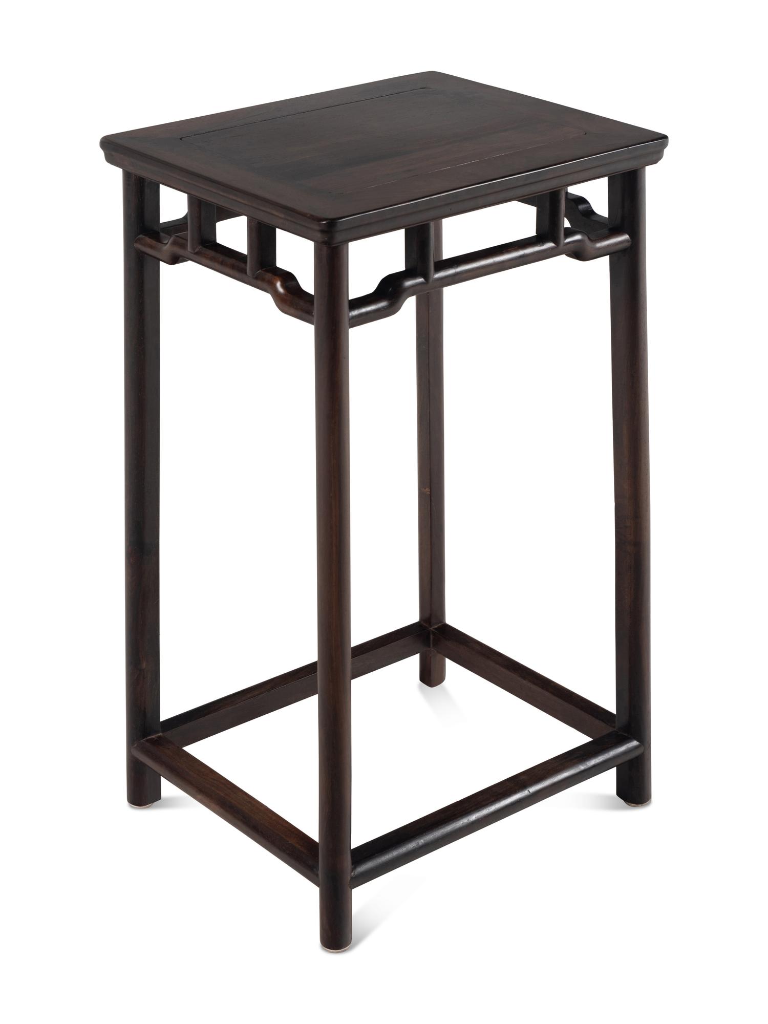 A Pair of Chinese Tielimu Official's Hat Chairs, Sichutouguanmaoyi and Matching Stand