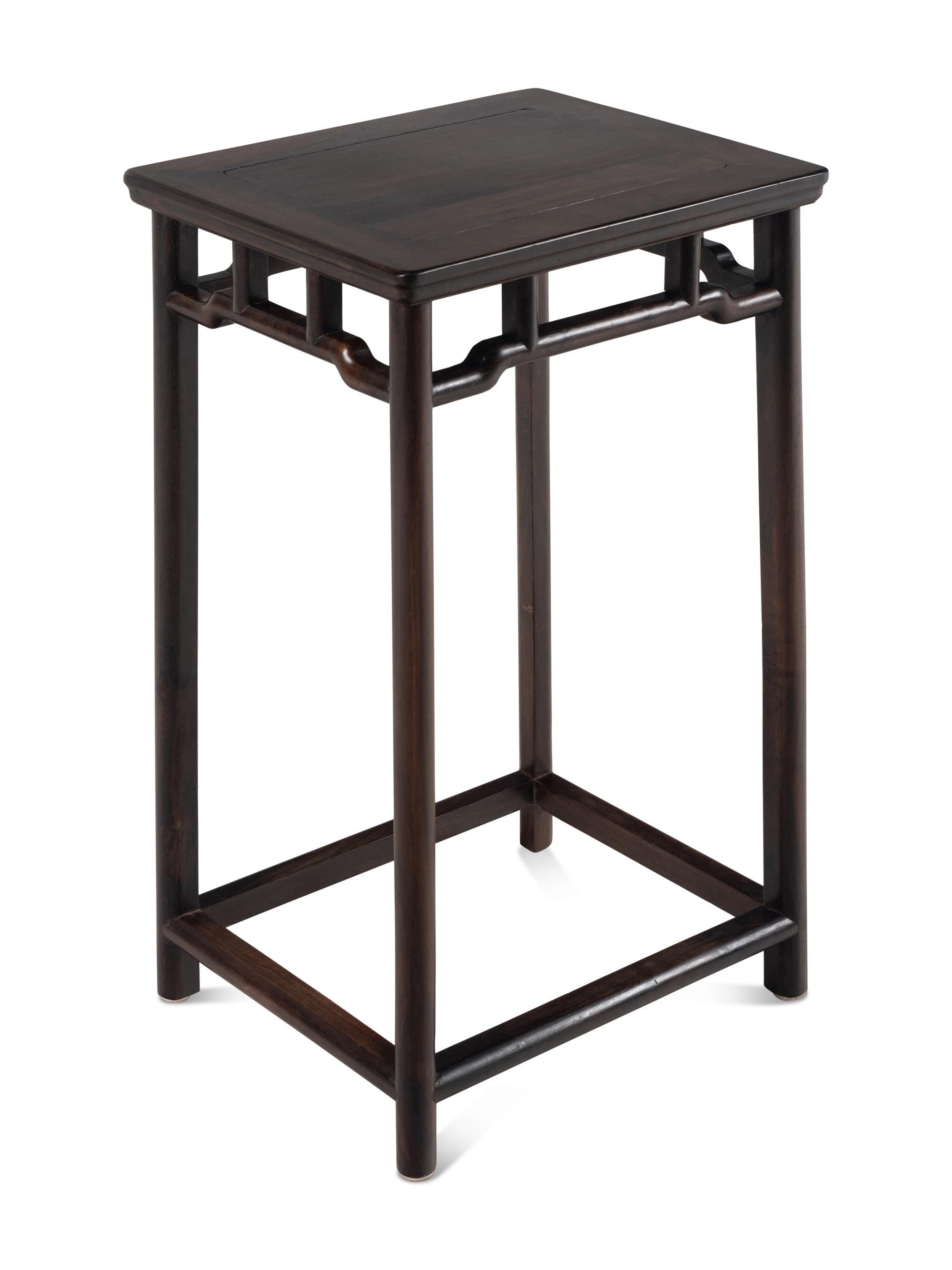 A Pair of Chinese Tielimu Official's Hat Chairs, Sichutouguanmaoyi and Matching Stand
