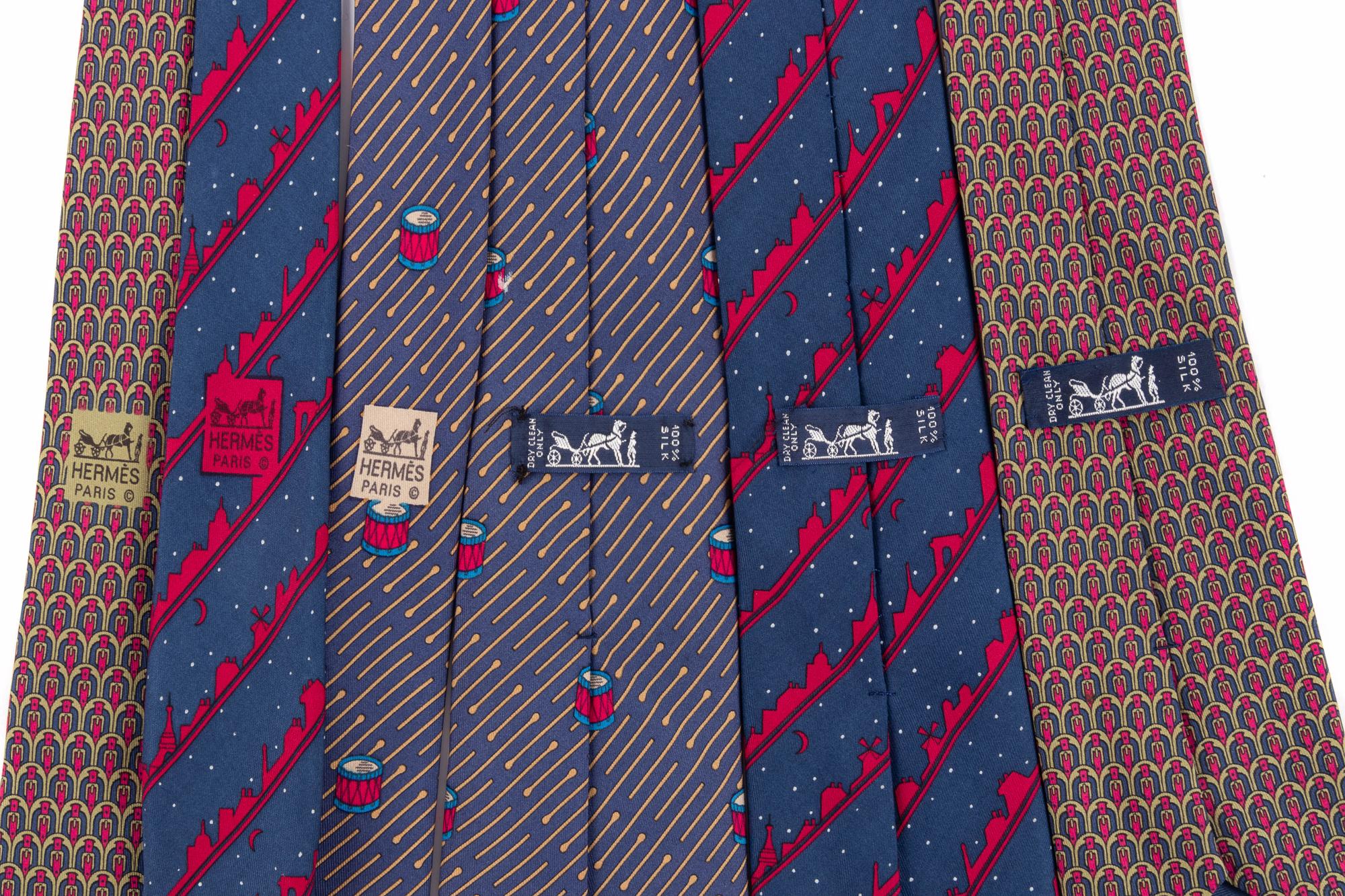 Three Hermès Ties