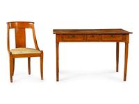 A Provincial Louis Philippe Fruitwood Bureau Plat