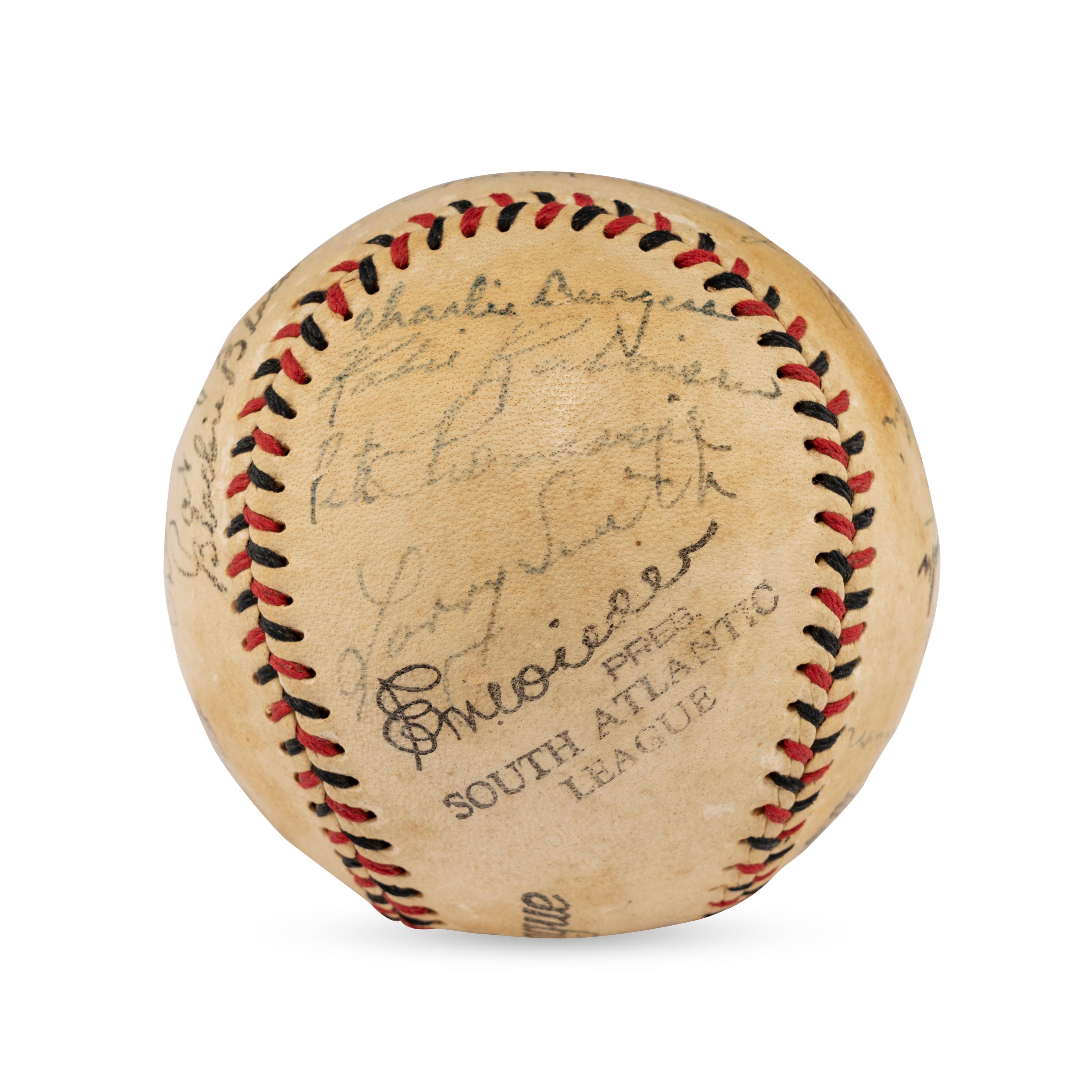 A 1941 Savannah Indians Team Signed Autograph Baseball