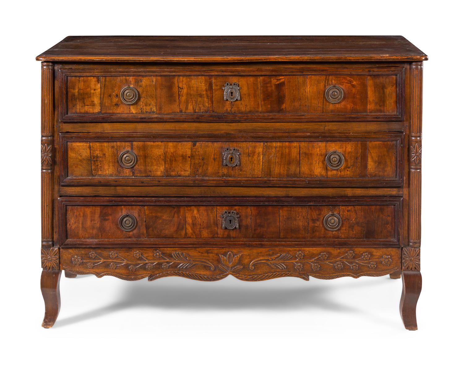 An Italian Fruitwood Commode