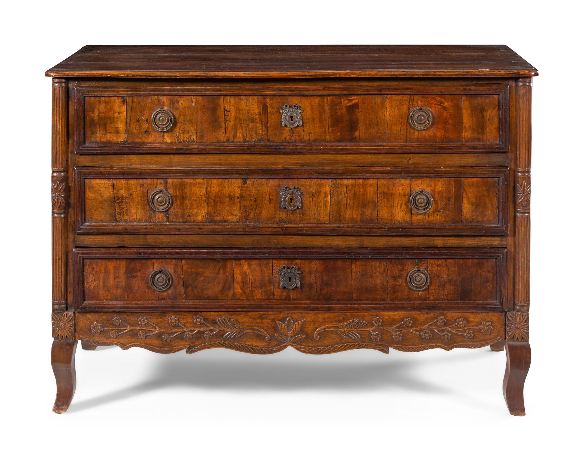 An Italian Fruitwood Commode
