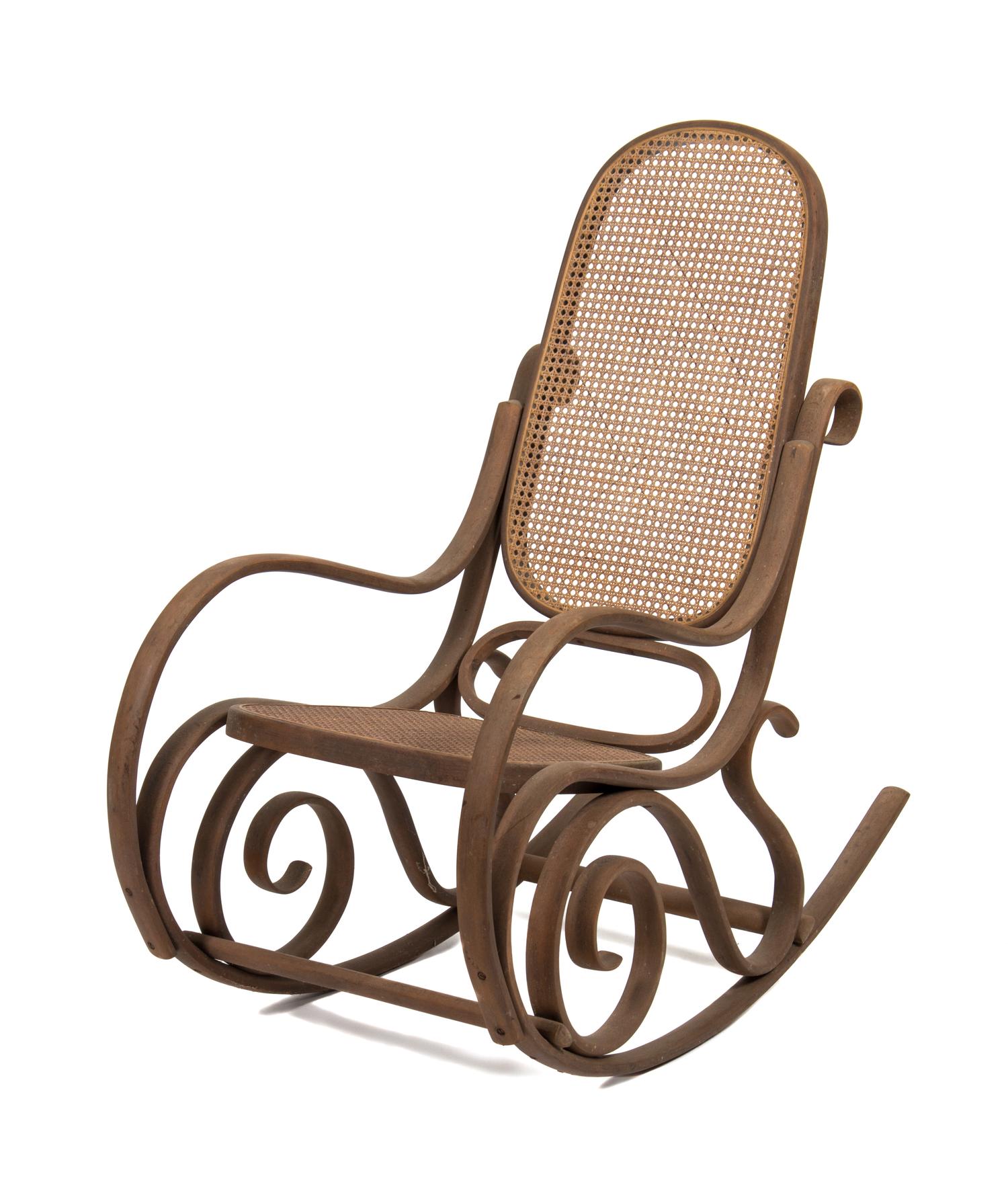 An Italian Thonet Style Bentwood Rocking Chair Height 41 1/2 inches. — MID 20TH CENTURY