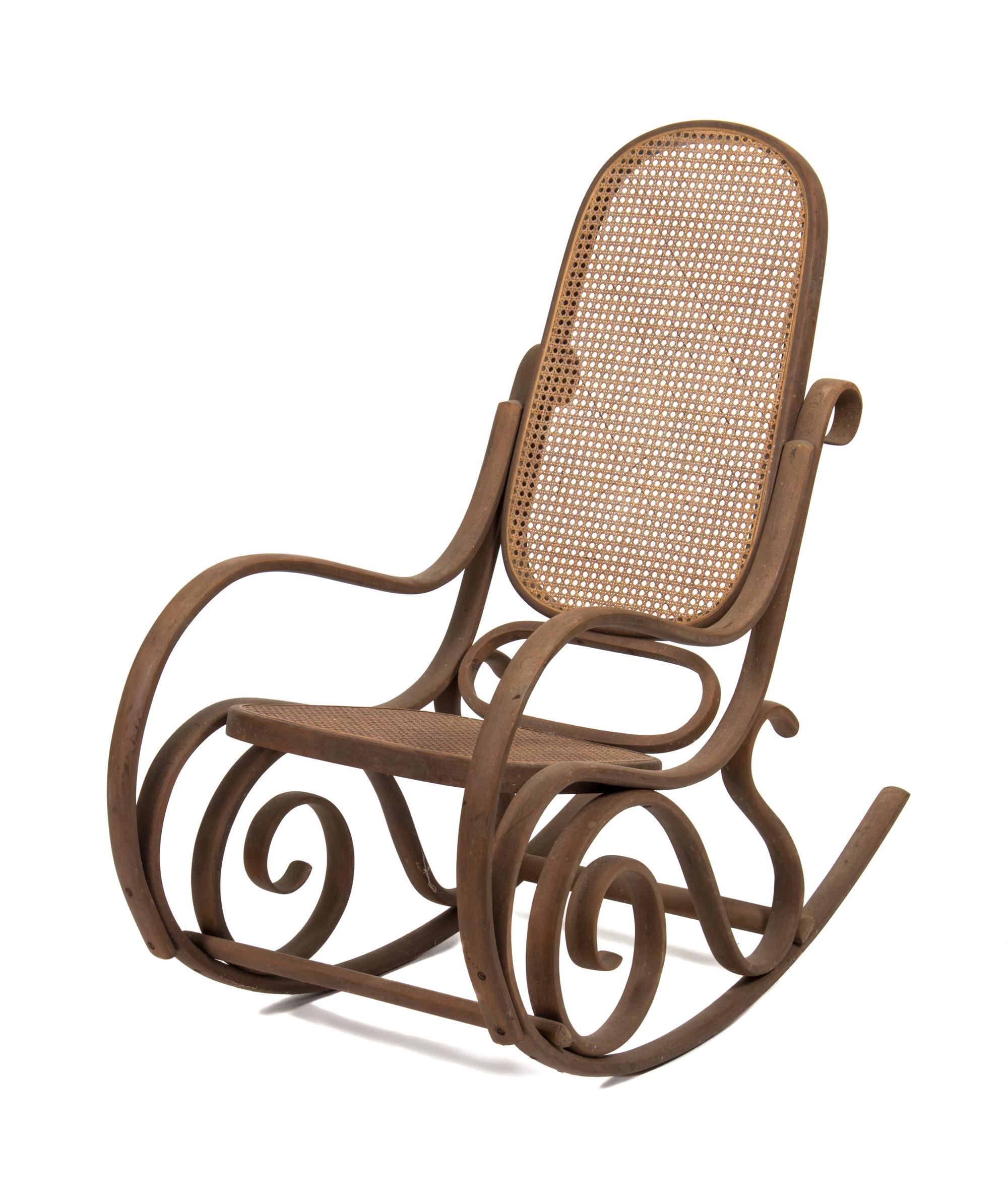 An Italian Thonet Style Bentwood Rocking Chair Height 41 1/2 inches. — MID 20TH CENTURY