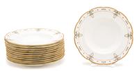 Twelve Minton Porcelain Plates Diameter 9 inches. — 20TH CENTURY