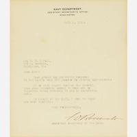 [Presidential] Roosevelt, Franklin Delano Typed letter, signed