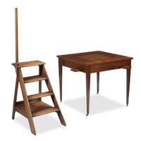 A contemporary games table and library steps modern