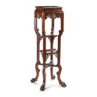 A French Gilt Bronze Mounted "Japonisme" Pedestal