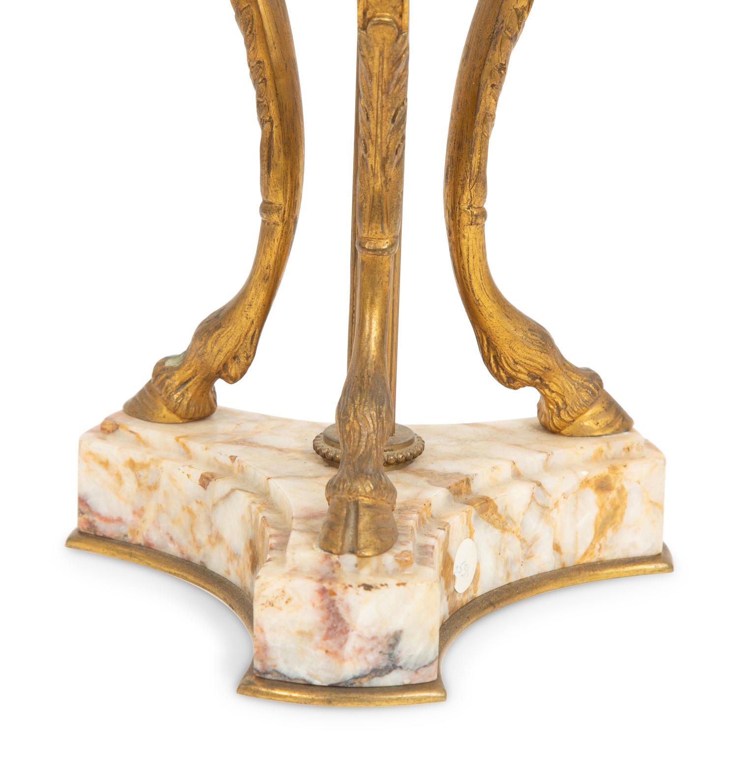 An Empire Style Gilt Bronze Mounted Marble Urn-form Table Lamp