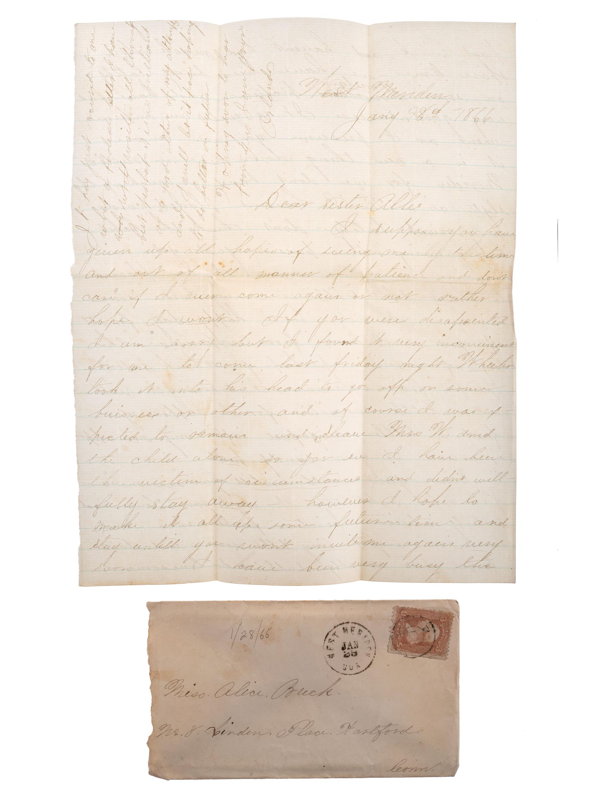[GOFF, Orlando S. (1843-1916)] -- [CIVIL WAR] -- [EARLY PHOTOGRAPHY]. Civil War letters of Orlando S. Goff, Co. K, Connecticut 10th Infantry, accompanied by post-war letters describing his entry into the trade of photography.