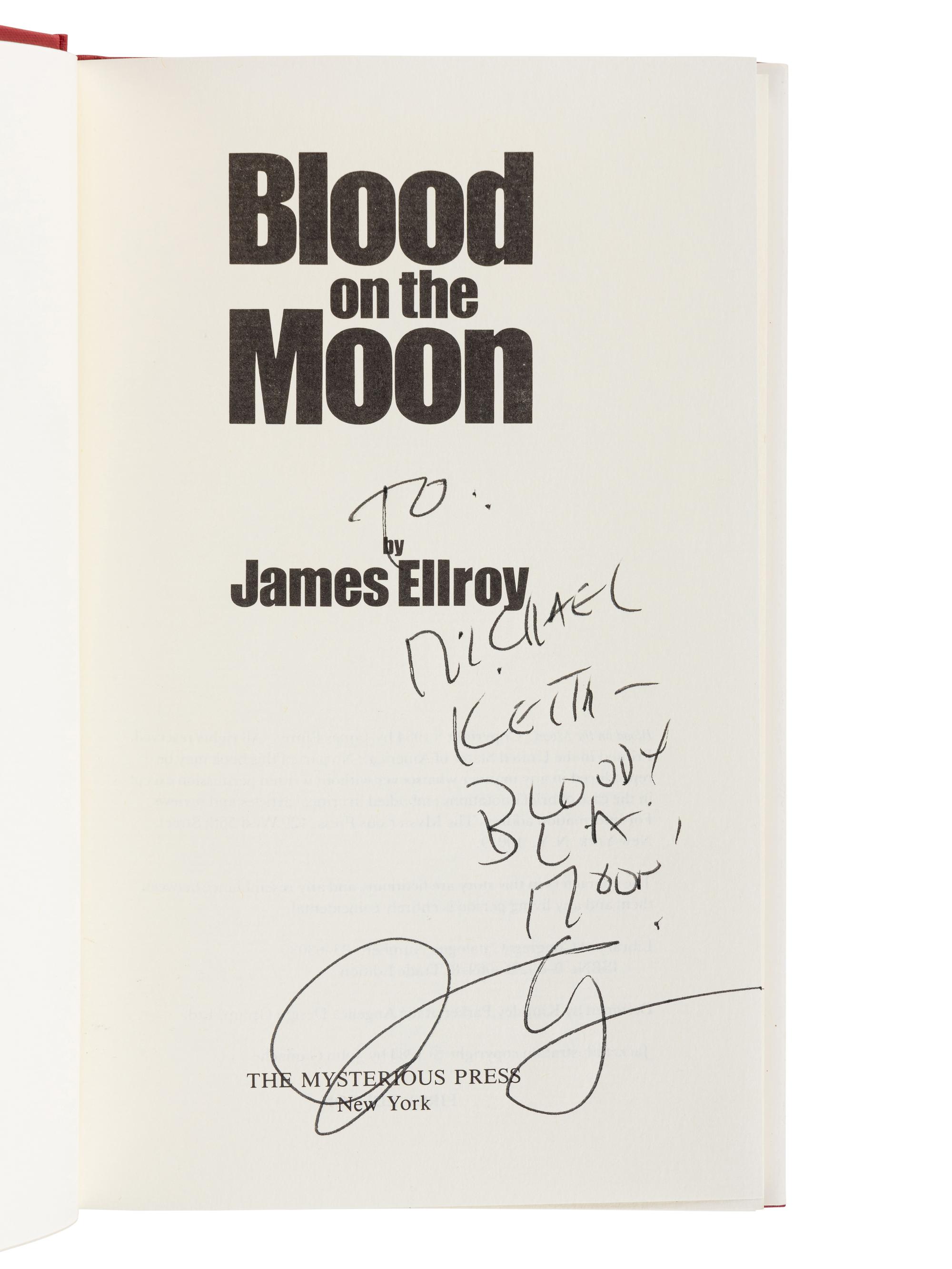 ELLROY, James (b. 1948). A group of 10 works by Ellroy, MOST FIRST EDITION, ALL SIGNED OR INSCRIBED, comprising: