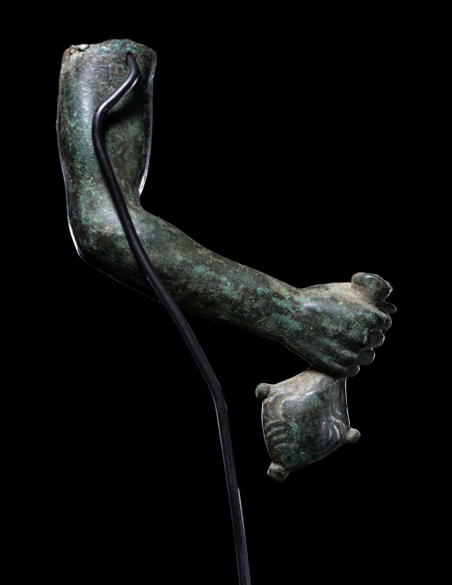 A Hellenistic or Roman Bronze Right Arm of Hermes