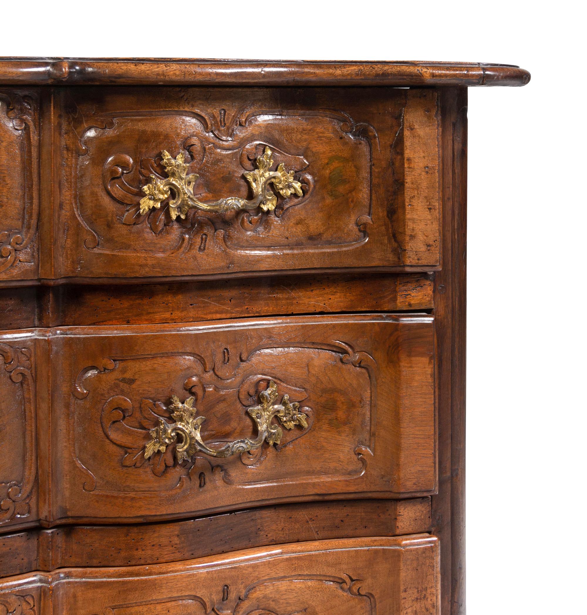A Provincial Louis XV Walnut Commode