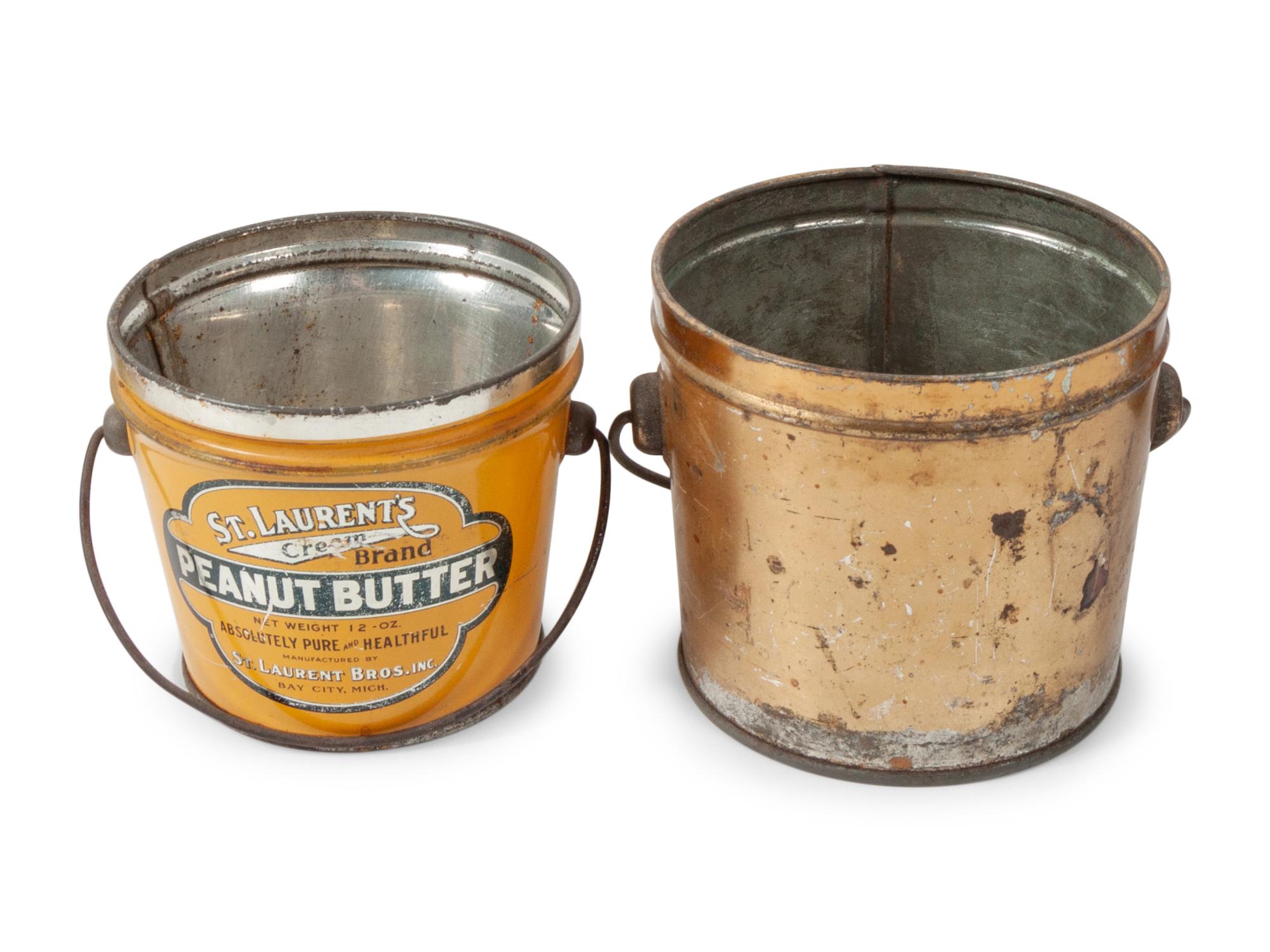 A Collection of 15 Peanut Butter Tin Pails
