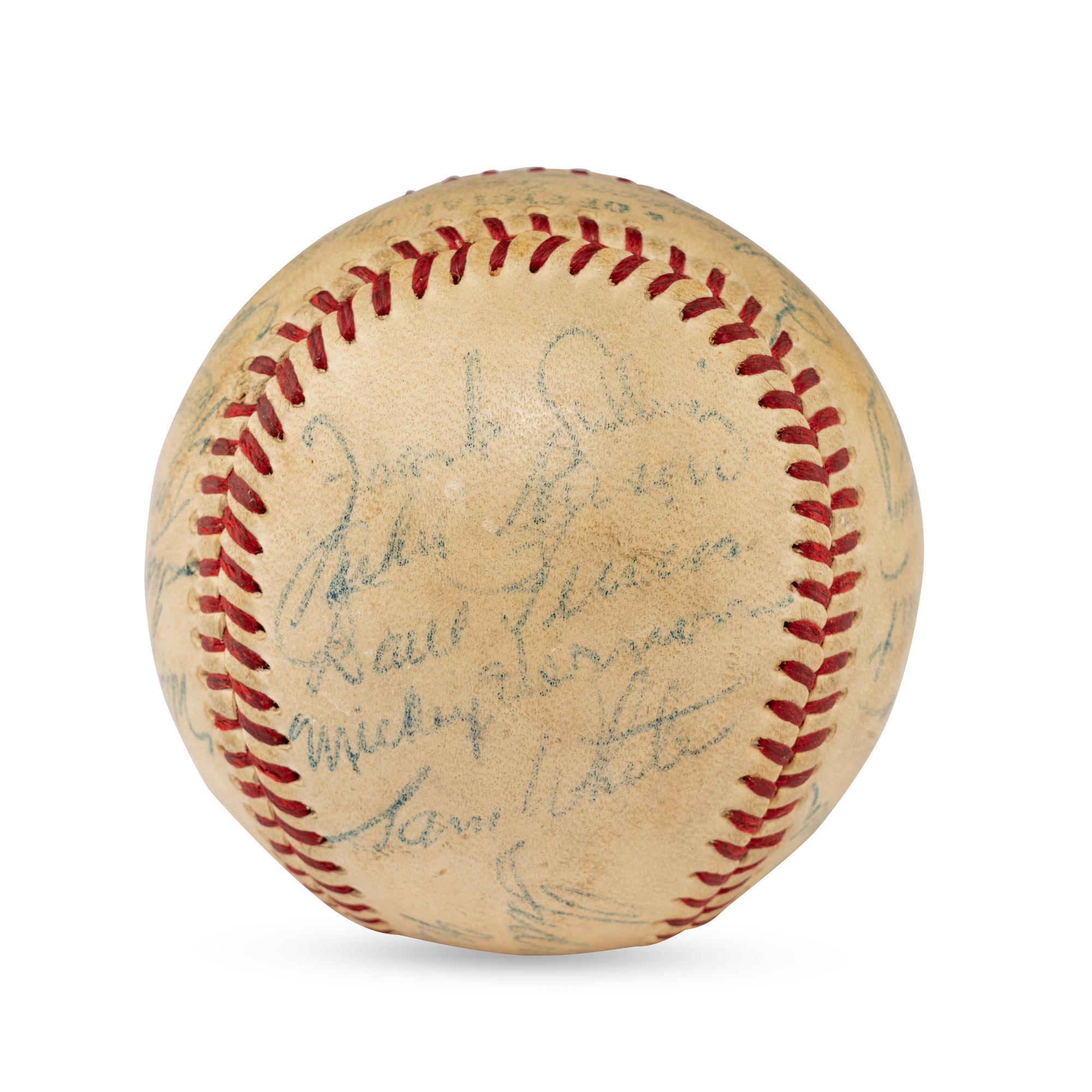 A 1956 Boston Red Sox Team Signed Autograph Baseball Featuring Ted Williams (Beckett Authentication Services Letter of Authenticity)