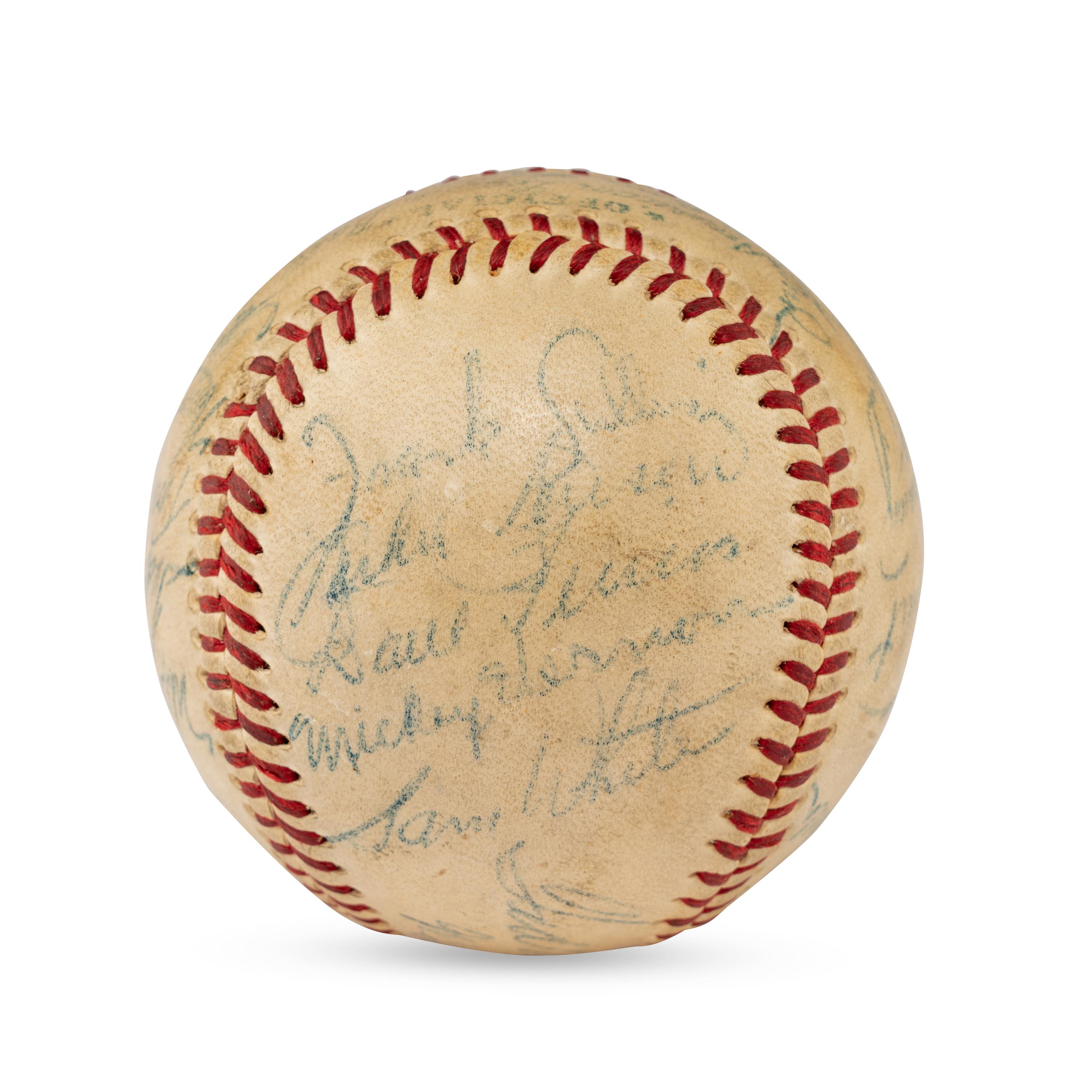 A 1956 Boston Red Sox Team Signed Autograph Baseball Featuring Ted Williams (Beckett Authentication Services Letter of Authenticity)