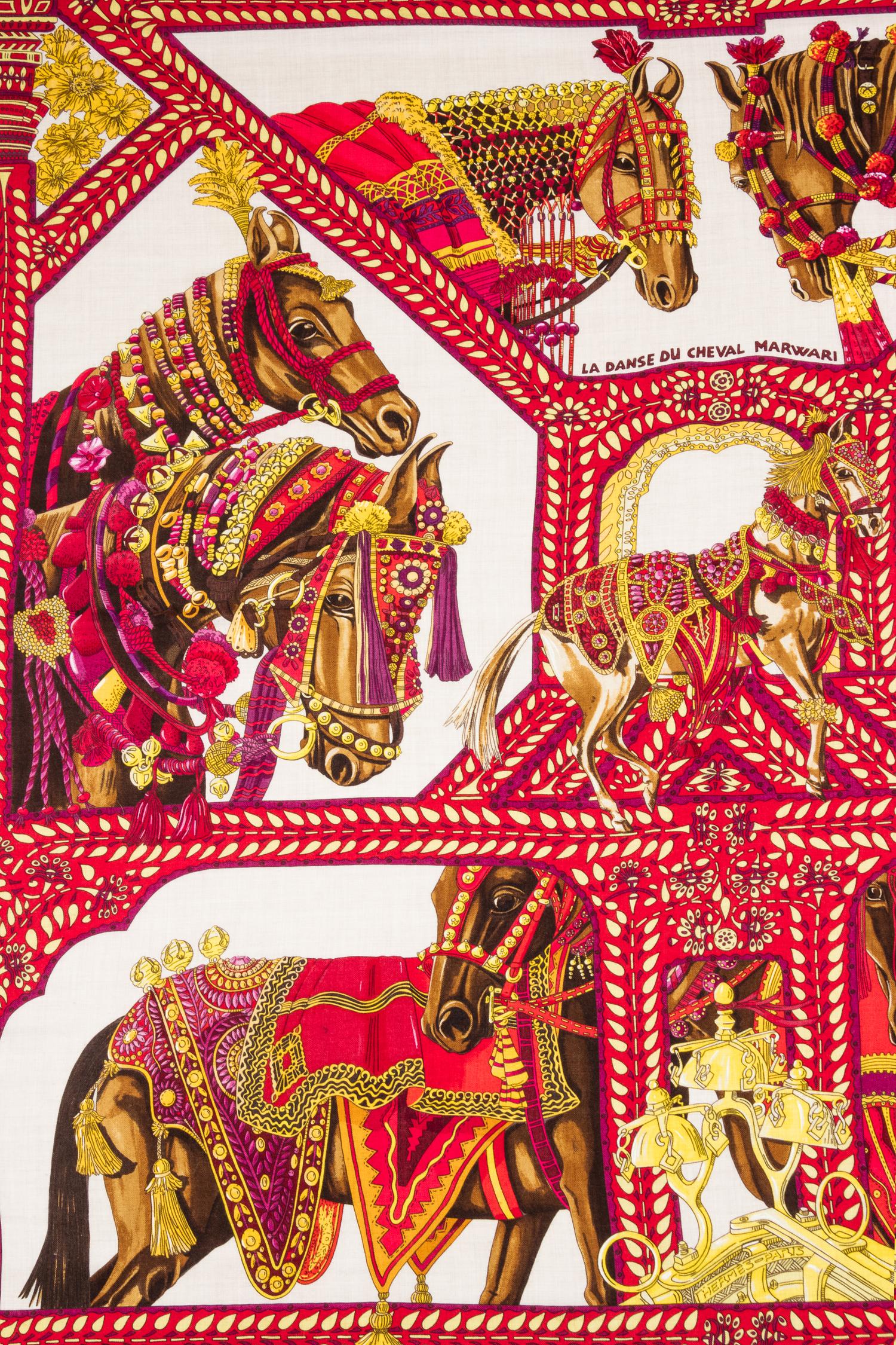 An Hermes 140cm Silk Cashmere Scarf, 140"x140".