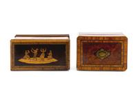 Two Continental Marquetry Table Caskets