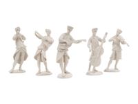 A Set of Five Nymphenburg Porcelain Musicians