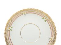 Eight Royal Copenhagen Flora Danica Porcelain Bouillon Cups and Four Saucers